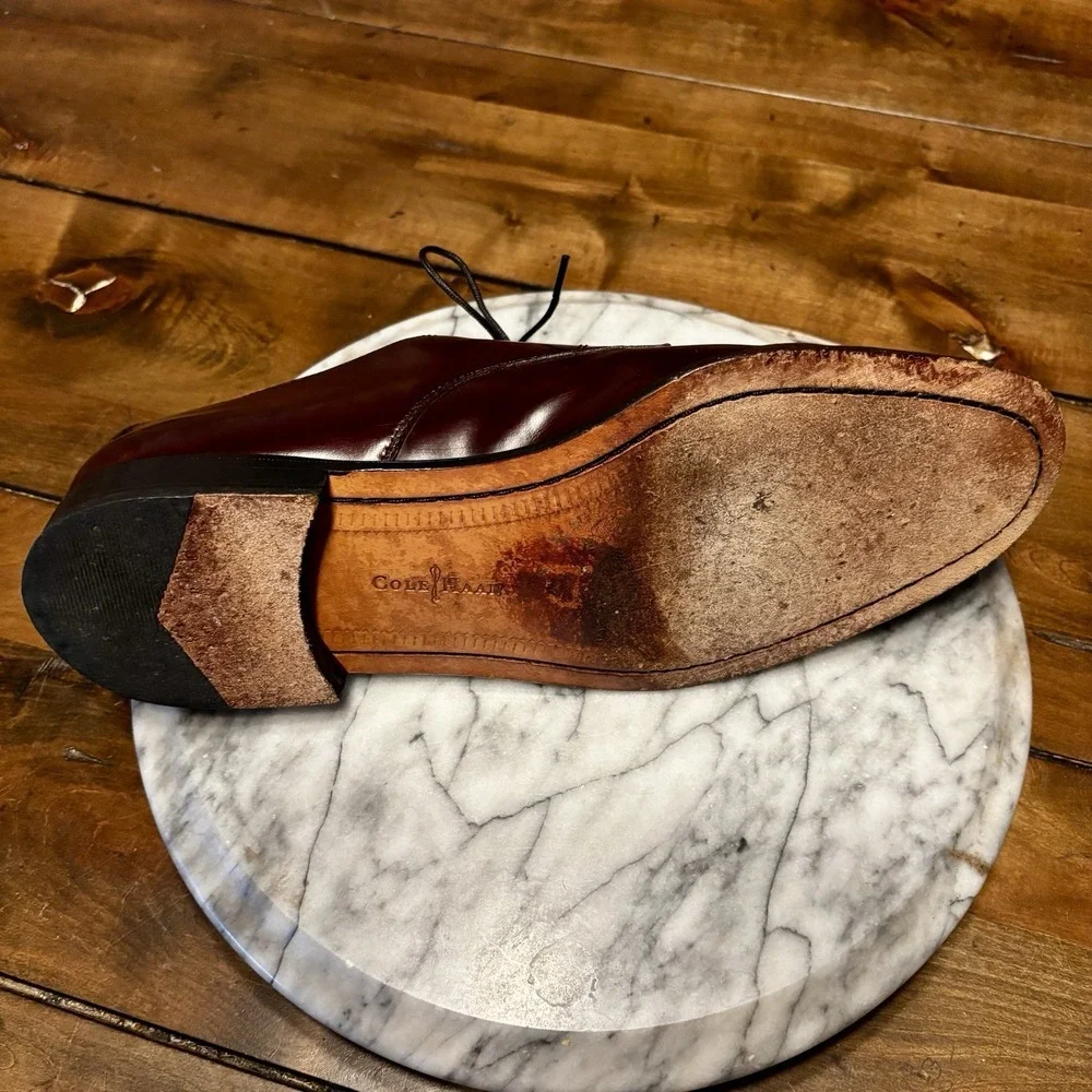Cole‎ Haan 8941 Cordovan Color Split Toe Oxfords Men Sz 10.5 M